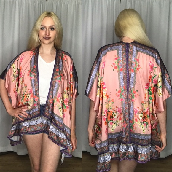 Umgee NWT Boutique Kimono Cardigan S-2X - Picture 12 of 14